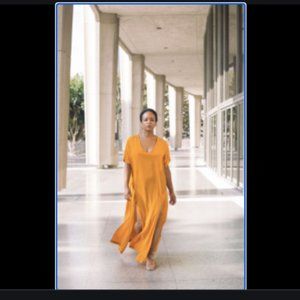 The Tiny Closet Weekender Maxi Dress Curry Slits XL Petite